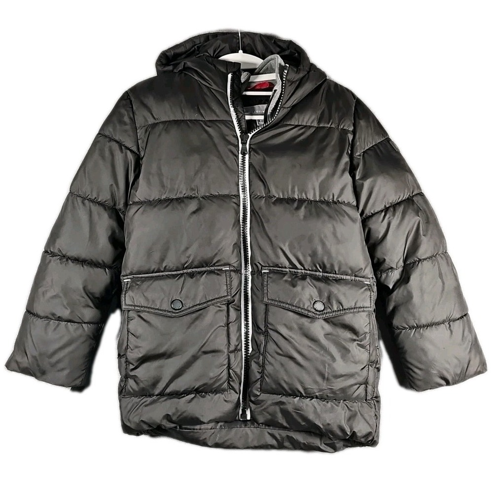 Michael Kors Girls‎ Down Jacket Black Puffer Coat 8 Hooded Full-Zip Lightweight